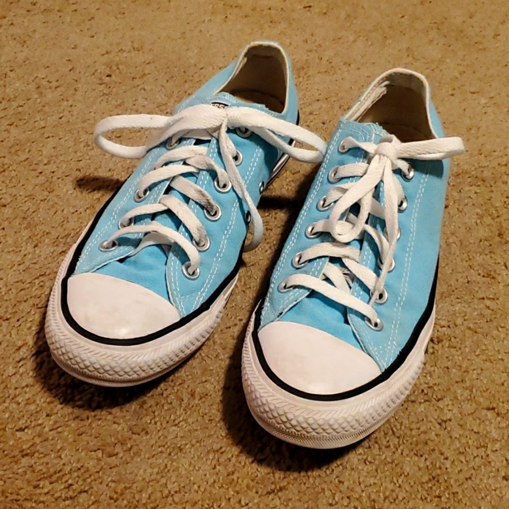 Sky Blue Converse Shoes Women's Size 8